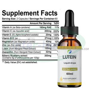 Ausreson Ester de lutéine liquide oral certifié Halal, complément vitaminique pour la santé oculaire des adultes avec extrait de souci - Product Image 3