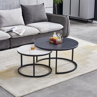 Table à thé moderne nordique en acier inoxydable ronde en métal doré centre de luxe en bouleau table basse en marbre