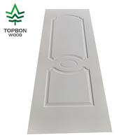 Portes d'entrée intérieures multi-panneaux pleine taille en HDF avec apprêt blanc, design moderne, coupe-vent, pour la distribution européenne TOPBON