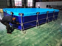 Système d'aquaculture à recirculation à haute densité Réservoirs de poissons Grands étangs de pisciculture Réservoirs de pisciculture en PVC pour l'extérieur