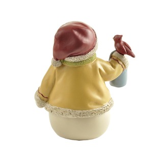 Bonhomme de neige en résine, 8 pouces, avec oiseau rouge et seau, pour cadeaux de famille, nouvelle collection, - Product Image 3