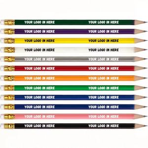 Cadeau promotionnel en gros : Crayon noir rond élégant avec effaceur intégré, personnalisable avec logo imprimé ou gravé pour étudiants - Product Image 6