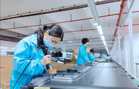 Ligne de production de téléviseurs semi-automatique, système de convoyeur pour l'assemblage de téléviseurs LCD LED pour usine d'électronique