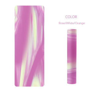 Tapete de Yoga y Pilates Personalizado de Goma Ecológica Antideslizante de la Marca Miska, Teñido Anudado Reciclado, PU 006, Rosa Natural Beige - Product Image 1