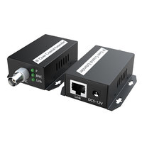 Extensor EoC 500M, Adaptador Ethernet sobre Coaxial de 10/100 Mbps, Funciona con Cámaras IP, Kit de Transmisión Plug-and-Play