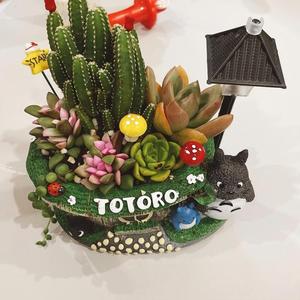 Maceta de Resina con Diseño de <span class=keywords><strong>Totoro</strong></span> para Plantas Suculentas, Decoración de Interiores para el Hogar y Jardín - Product Image 2