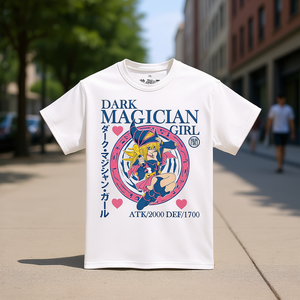 Yu-Gi-Oh! T-shirt Dark Magician Girl bianca per adulti, con licenza ufficiale, stampa casual sul davanti, vestibilità regolare, manica corta - Product Image 2