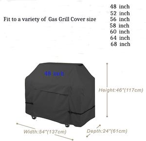 重型防水600D聚酯烧烤罩著名燃气烤架防水户外露台烧烤罩 - Product Image 2