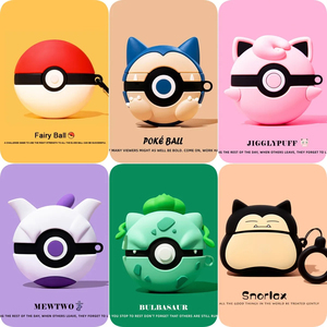 Poke Ball For Airpods Pro 2 Case, bonito 3D Cartoon Anime Case For Airpods Pro Case, capa de fone de ouvido de silicone macio para meninos/crianças - Product Image 2