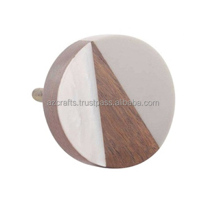 Boutons de tiroir modernes et polyvalents en bois perlé et résine pour meubles pour cuisine chambre à coucher salle de bain hôtel salon - Product Image 2