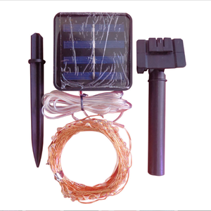 Guirlande solaire imperméable à 100 Led, 10M, ruban solaire de noël, jardin, cour, arbre, éclairage de fête, fil de cuivre, guirlandes lumineuses - Product Image 1