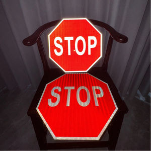 إشارات السلامة المرورية المخصصة 24 × 24 بوصة لافتة تحذير ألمنيوم/لوح معدني لافتات طرق ذات صفائح عاكسة عالية - Product Image 6