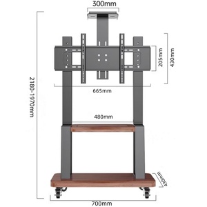 Có thể điều chỉnh 100kg thép TV giỏ hàng với kệ gỗ TV di động tầng đứng cho 32-75 inch LCD TVS công suất lớn TV Mounts & xe - Product Image 6