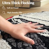 Trendy Modern Tufted Thick Plush Area Rug Aesthetic Room Decor Carpet Soft Absorbent Non-Slip Washable Eco-Friendly Rug for Kids