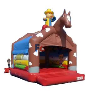Castillo Hinchable Comercial de PVC 5x5m con Obstáculos de Montar a Caballo y Trampolín, Fácil de Instalar, con Comentarios Favorables - Product Image 1
