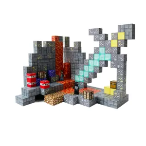 Großhandel individuelles Logo Bergwerk Le-Go Produkte individualisiertes CooL-Minecraft Spiel Kinder-Spielzeug Jungen Mädchen magnetisches Baustein-Set