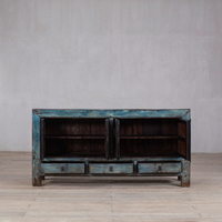 TAILAI Meuble de rangement rustique en bois massif de style chinois, grande capacité, écologique, pour salon, garantie 1 an