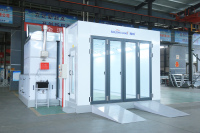 Cabine de peinture automobile Longxiang LX3 sur mesure, 7mx4m, avec four de cuisson infrarouge/électrique 80°C pour la peinture de carrosserie