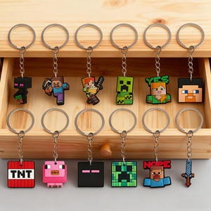 <span class=keywords><strong>Porte</strong></span>-clés et accessoires de jeu Pixel Minecrafts, pendentifs, marchandises de films et de séries TV, <span class=keywords><strong>porte</strong></span>-clés personnalisables, vente en gros DIY - Product Image 2