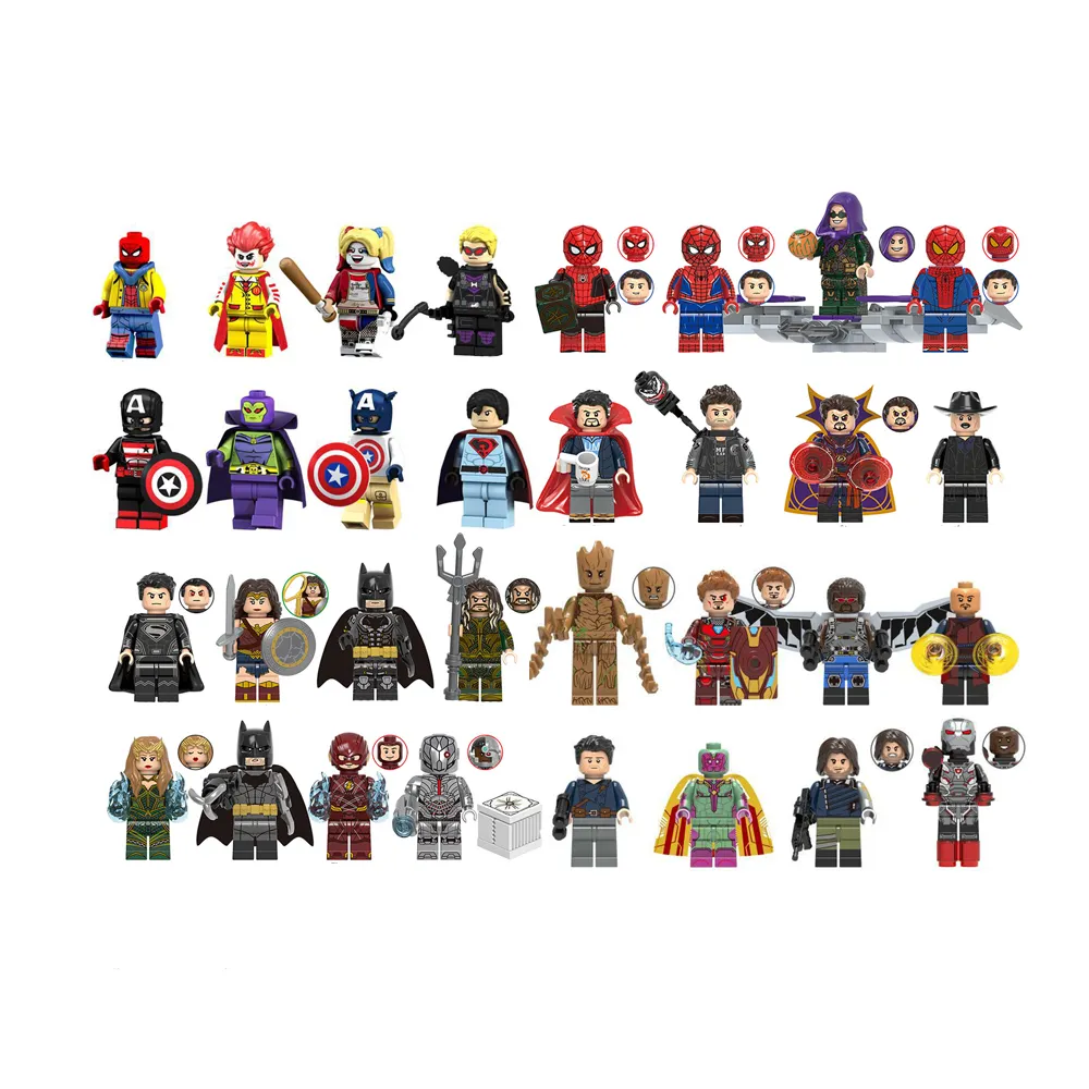 Popular Heros Figures Mini Spider Iron Bricks Super Building Blocks Toys