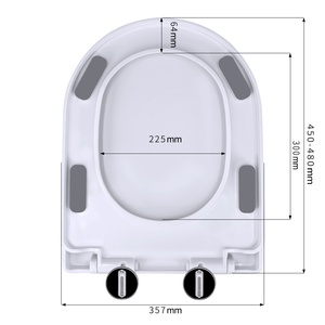 Sedile <span class=keywords><strong>WC</strong></span> in plastica di alta qualità Big D a bassa velocità XJ-988, accessori per il bagno, coperchio per <span class=keywords><strong>WC</strong></span> - Product Image 5