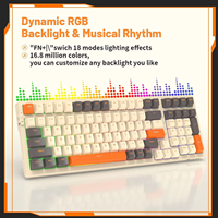 Clavier mécanique sans fil ATTACK SHARK K98 avec 100 touches, tri-mode, câble enroulé, échange à chaud, RGB, ergonomique pour les joueurs