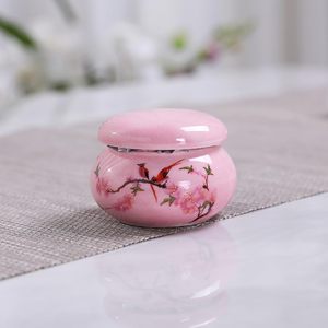 Urna <span class=keywords><strong>in</strong></span> Ceramica per Ceneri di Animali Domestici con Motivo Floreale, Contenitore Commemorativo per Cremazione, Regalo Ricordo per Cani e Gatti - Product Image 5