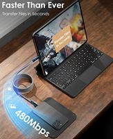 Câble magnétique rétractable à enroulement automatique 1.5M Cordon de données Bio Téléphone Chargeur Fil USB C à C 60W Câble de charge rapide magnétique