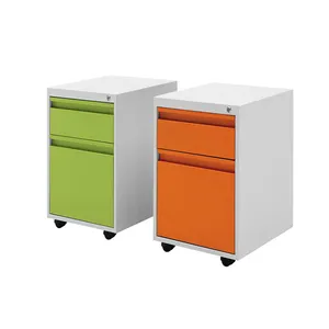 Steel Office Furniture 2 Drawer File Cabinet With Lock Metal Mobile Filing Cabinet