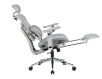 Chaise de bureau ergonomique en maille avec accoudoirs réglables, appui-tête et coussin lombaire souple – Idéale pour les salles de réunion, les conférences et les postes de travail des cadres supérieurs