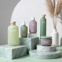 Ensemble de flacons pompe personnalisés pour crème pour le visage, emballage de soins de la peau, flacon d'huile de beauté unique, lotion, flacon d'eau vide en plastique pour les entreprises