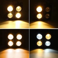 Lampu Panggung Studio TV Film Dmx512 Strobe Putih Hangat/Dingin 2in1 Cob Led Lampu Penonton/Led Strip Ring 4x100w 4 Mata Led Blinder
