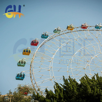 Manège forain de 75 m pour parcs d'attractions, équipement de fête foraine extérieure, aire de jeux et attractions thématiques