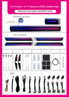 Kit d'éclairage ambiant intérieur SJC amélioré pour Porsche Cayenne 2010-2017, LED multicolores Symphony, 64 couleurs