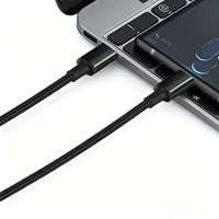 Câble USB SYONG 2.0V en cuivre, Type C vers Micro avec gaine tressée, noir, pour ThinkPad, Surface Pro, PC, ordinateur portable, moniteur et plus encore