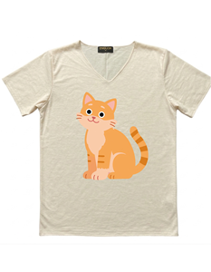 Camisa de manga corta con cuello en V, colores crema. fabricado con TC34 S/J de 150-160 gsm. para impresión por sublimación (38) - Product Image 5