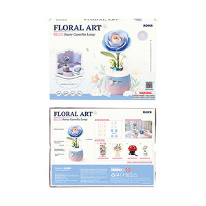 Robotime Rokr DIY Blumen-Bausatz Handgemachtes Geschenk Spielzeug AF01S Sternen-Kamelie Lampe 3D Plastik-<span class=keywords><strong>Puzzle</strong></span> - Product Image 5