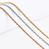 Chaîne en acier inoxydable 316L, chaîne de blé, non décolorante, plaquée or 18K 14K, bijoux tendance, chaîne pour colliers, cadeau