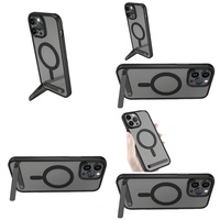 Casing Kristal Premium Dengan Penyangga untuk iPhone 15 Pro Max 17 Air 16 14 13 12 Plus 11, Sarung Ponsel Dropshipping, Penyangga Handphone