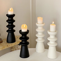 Supports de bougies en céramique de style nordique, décoration d'ambiance pour la maison, base de bougie d'aromathérapie, artisanat en céramique