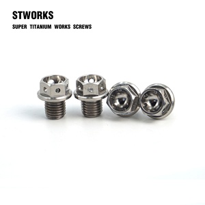 Gr5 Titane Boulons M10 Hexagonal Bride Tête Vis Automobile Moto Conversion - Product Image 3