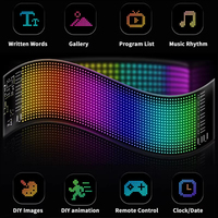 Letrero LED para coche, Panel de matriz LED programable, pantalla Flexible, Mensaje, señal de desplazamiento, Control de aplicación para coches, tienda, Bar, fiesta