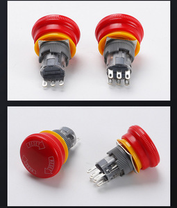 16mm 1NO1NC 2NO2NC Waterproof <strong>Red</strong> Small Head <strong>Emergency</strong> Stop <strong>Button</strong> Push Switch <strong>Button</strong> <strong>Emergency</strong> Stop - Product Image 6