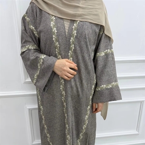 Última Moda 2026, Abaya Turca para Niña, Estilo Dubai, Kimono Musulmán para Mujer, Vestido de Lujo con Bordado Floral, Cárdigan - Product Image 4