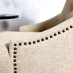 Silla <span class=keywords><strong>de</strong></span> <span class=keywords><strong>Comedor</strong></span> Moderna con Respaldo Alto <span class=keywords><strong>de</strong></span> Tela, Respaldo Acolchado con Botones, Estructura <span class=keywords><strong>de</strong></span> Madera Maciza para Muebles del Hogar y Uso en Restaurantes - Product Image 3