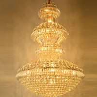 JYLIGHTING Lustre en cristal haut de gamme pour escalier, salon, hôtel, villa, homologué SAA, luminaire décoratif de plafond