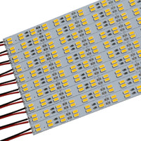Barre lumineuse LED double ligne 12v 144 pièces/M 5630/5730 barre dure avec rainure en aluminium pour comptoir à bijoux, armoire