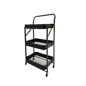 Hot Selling Supermarket Rolling With Wheel Cart 4 Wheels Stand For Beauty Equipment Salon Trolley