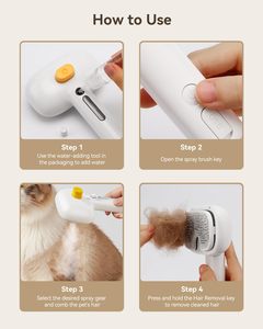 Brosse Vapeur 3-en-1 en Acier Inoxydable pour Animaux de Compagnie 2026 – Outil de Toilettage Portable Réglable pour Chats et Chiens (Anti-Perte de Poils) - Product Image 3