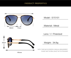 2025 nouveau rétro 1.1 lunettes de soleil polarisées mode hommes Double faisceau extérieur conduite <span class=keywords><strong>crapaud</strong></span> lunettes de soleil - Product Image 2